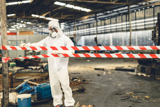 Professional Biohazard Cleanup technician working in Castle Rock, CO